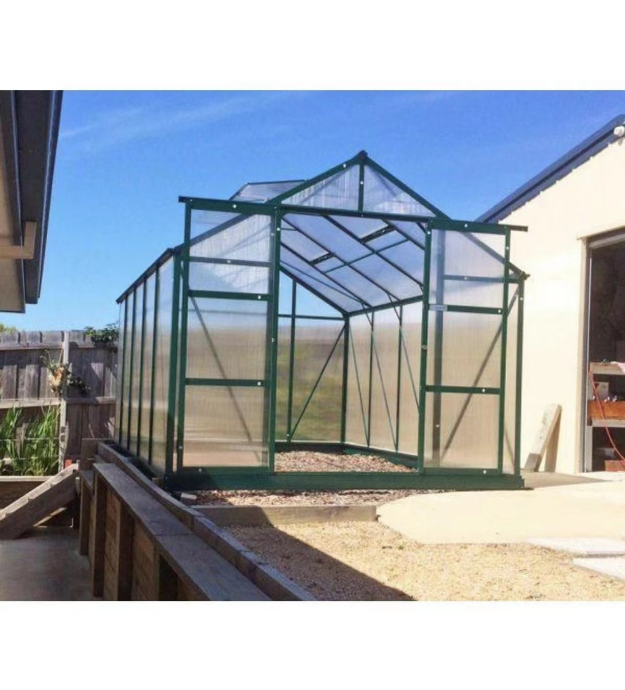 Dongyisheng Greenhouse Supplier Aluminium Garden Greenhouse Lean to Glass Greenhouse RDGA1006-10mm