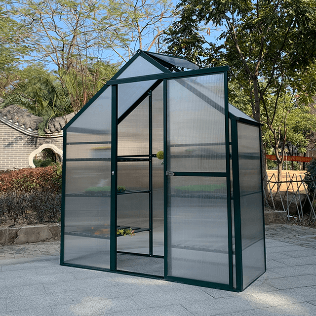 Aluminium Garden Greenhouse 1 Windows 6mm Polycarbonate Sheet Garden Box (RDGA0602-6mm)