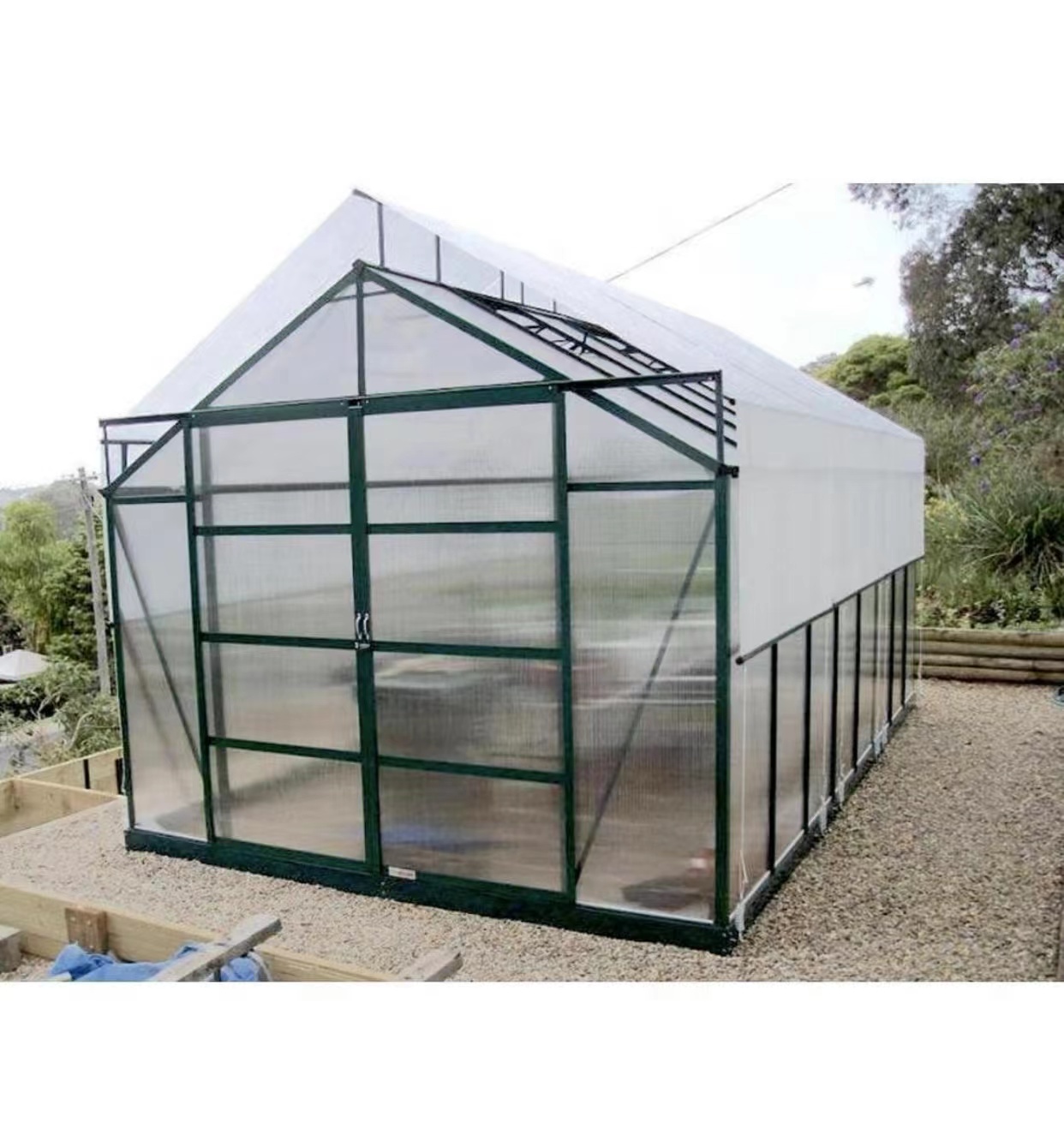 Heavy Durable Multi Span Polycarbonate Greenhouse with Agriculture Equipment RDGA1006-10mm