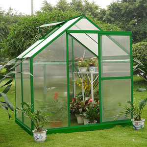 High-Density Clear PC Sheet Greenhouses With Sturdy Aluminium Frame Greenhouse RDG0604-4mm