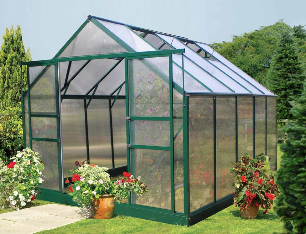 2022 New Design Garden Greenhouse Multi Span 6mm Polycarbonate Sheet Green House Aluminium Garden House for Vegetables (RDGS0818-6mm)