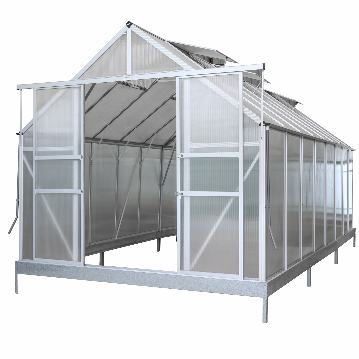 Polycarbonate Sheet Alumnium Frame Garden Green House for Flower Vegetable Fruit Planting (RDGA0820-6mm)